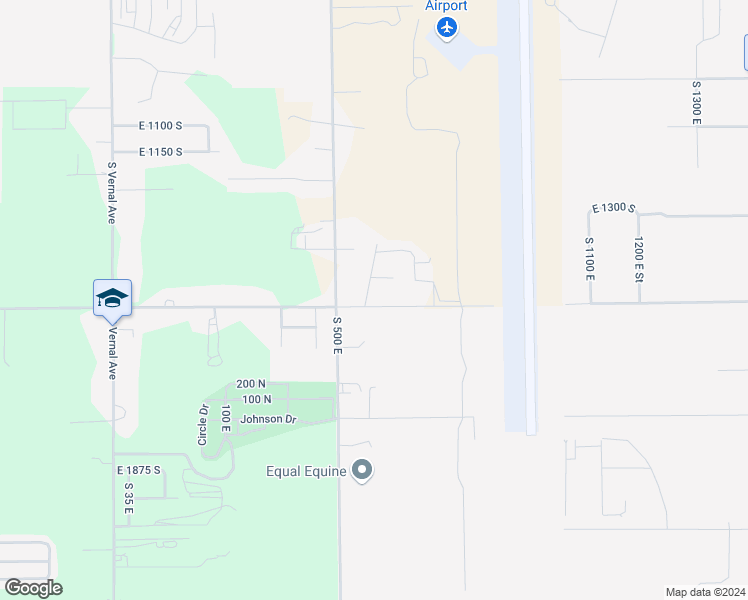 map of restaurants, bars, coffee shops, grocery stores, and more near 571 East 1500 South in Vernal