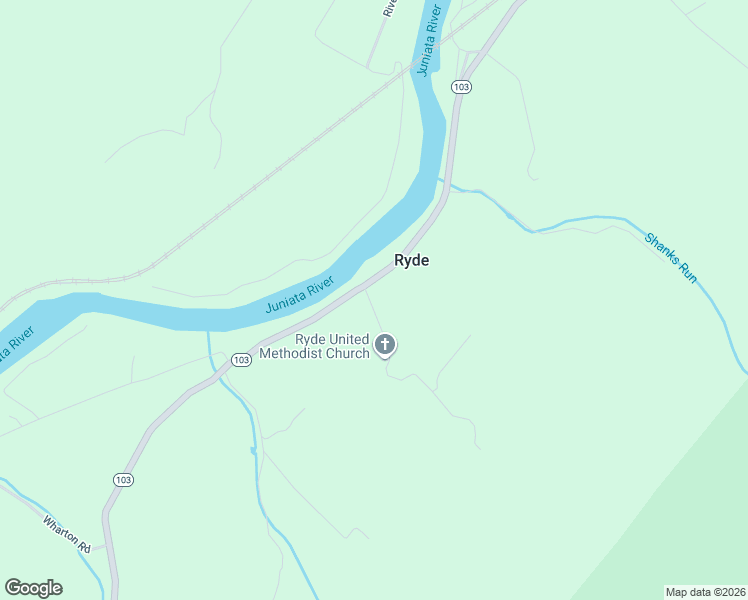 map of restaurants, bars, coffee shops, grocery stores, and more near Ryde Road in McVeytown