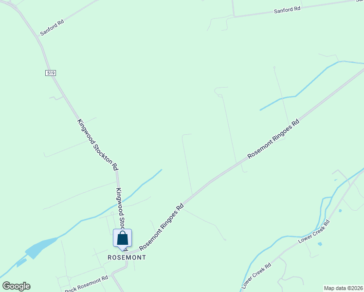 map of restaurants, bars, coffee shops, grocery stores, and more near 780 Rosemont Ringoes Road in Rosemont