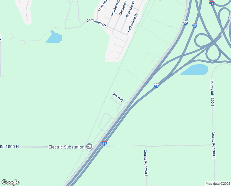 map of restaurants, bars, coffee shops, grocery stores, and more near 3011 Iris Way in Bloomington