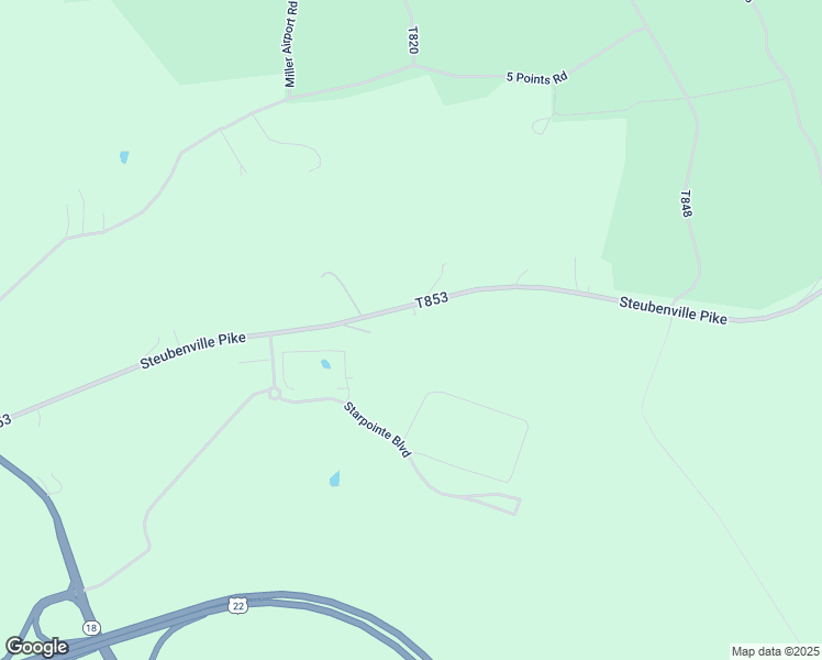 map of restaurants, bars, coffee shops, grocery stores, and more near 1294 Steubenville Pike in Burgettstown