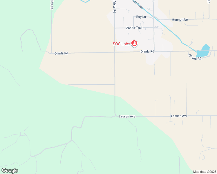 map of restaurants, bars, coffee shops, grocery stores, and more near 5100 Monte Vista Road in Anderson