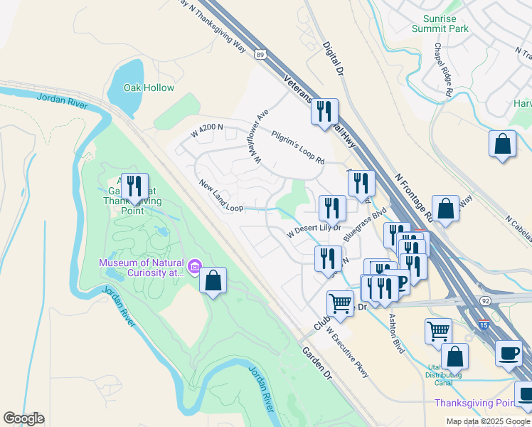 map of restaurants, bars, coffee shops, grocery stores, and more near 3856 North Newland Loop in Lehi