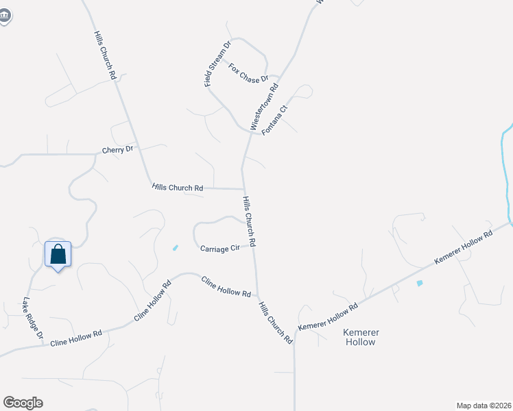 map of restaurants, bars, coffee shops, grocery stores, and more near 3415 Hills Church Road in Export