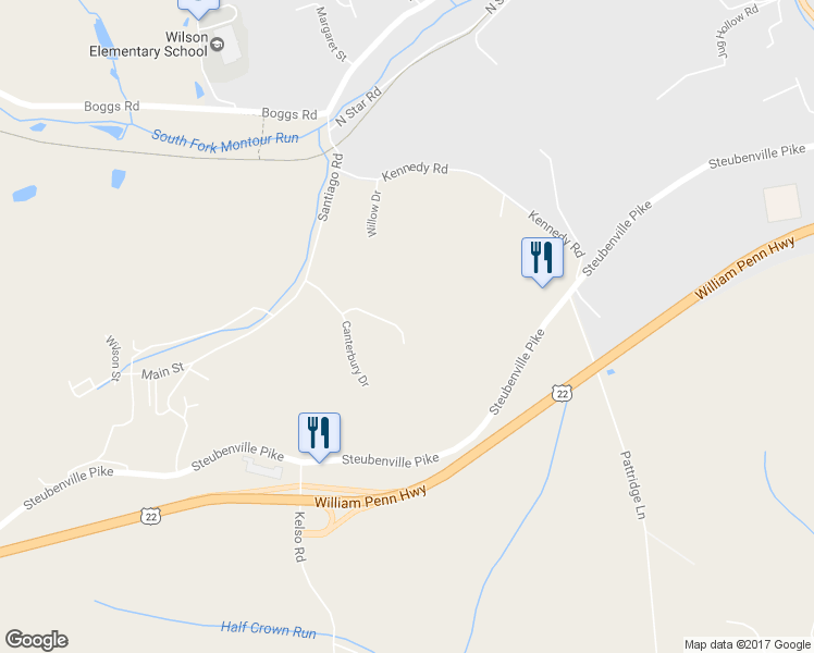 map of restaurants, bars, coffee shops, grocery stores, and more near 3004 Canterbury Drive in Imperial