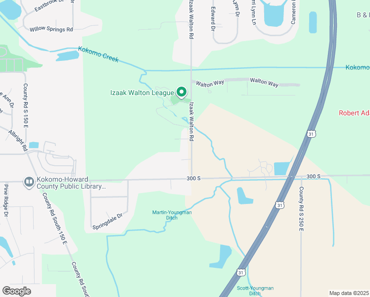 map of restaurants, bars, coffee shops, grocery stores, and more near 2863 County Road S 200 East in Kokomo