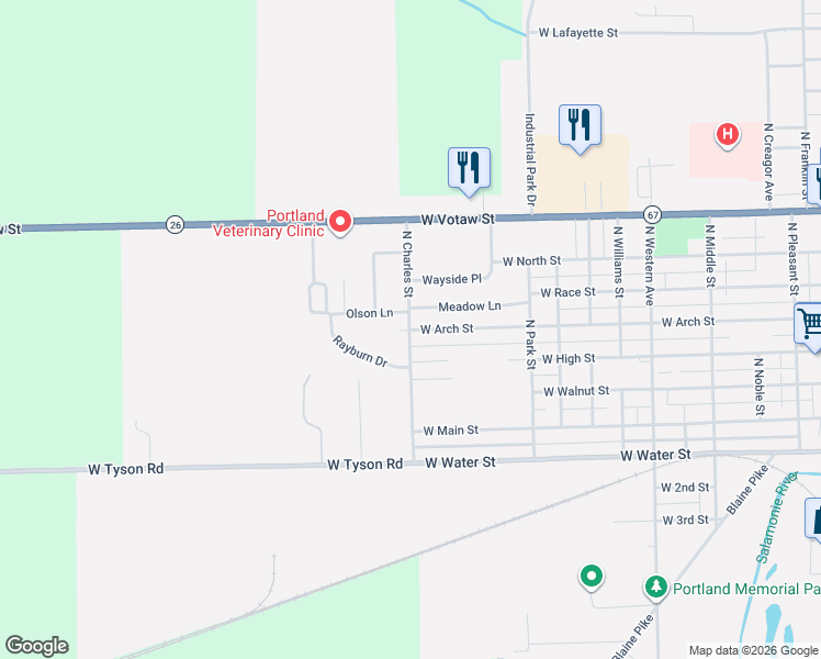 map of restaurants, bars, coffee shops, grocery stores, and more near 1269 W Arch St in Portland