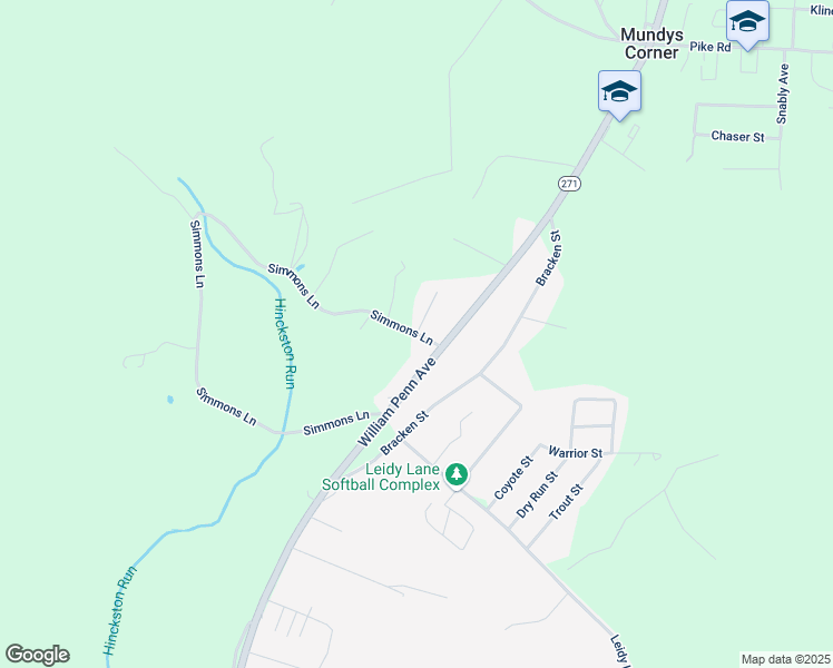 map of restaurants, bars, coffee shops, grocery stores, and more near 600 Simmons Lane in Johnstown