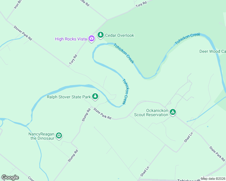 map of restaurants, bars, coffee shops, grocery stores, and more near 22-54 Stover Park Rd in Bucks