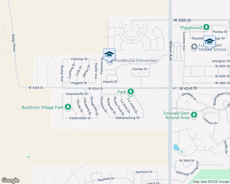 map of restaurants, bars, coffee shops, grocery stores, and more near 3375 Coal Creek Street in Loveland
