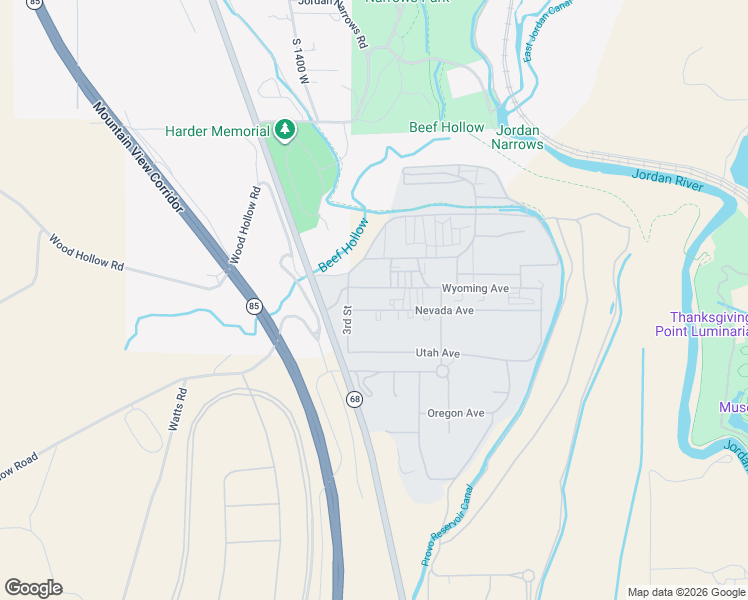 map of restaurants, bars, coffee shops, grocery stores, and more near in Riverton