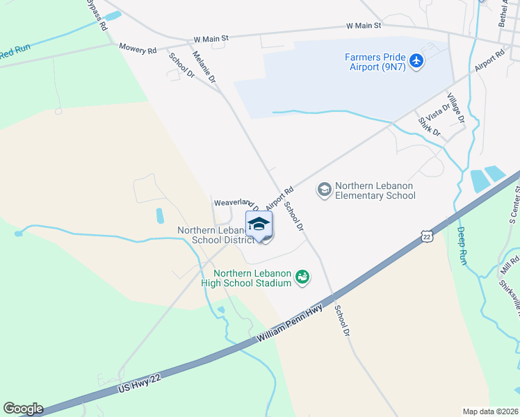 map of restaurants, bars, coffee shops, grocery stores, and more near 289 Airport Road in Fredericksburg