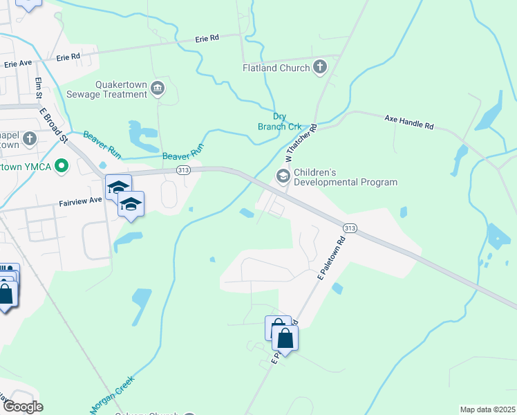 map of restaurants, bars, coffee shops, grocery stores, and more near 892 Doylestown Pike in Quakertown