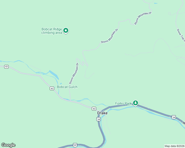 map of restaurants, bars, coffee shops, grocery stores, and more near Storm Mount Road in Drake
