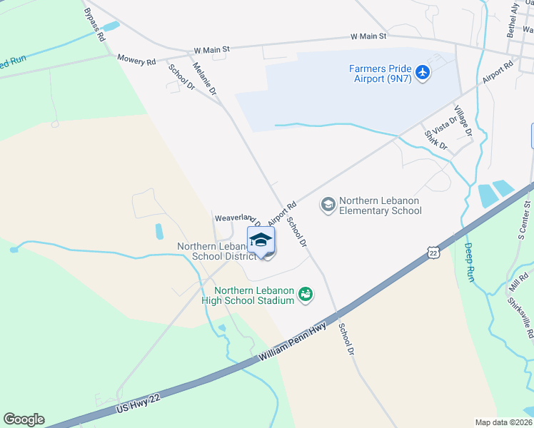 map of restaurants, bars, coffee shops, grocery stores, and more near 289 Airport Road in Fredericksburg