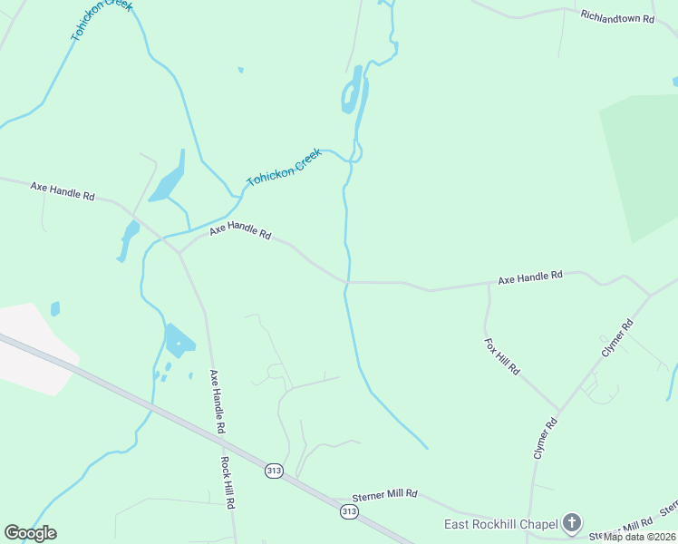 map of restaurants, bars, coffee shops, grocery stores, and more near 4345 Axe Handle Road in Quakertown
