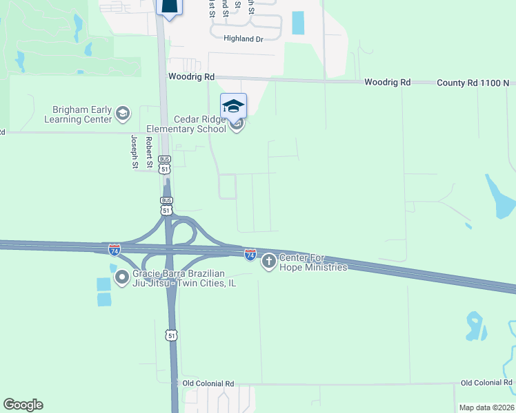 map of restaurants, bars, coffee shops, grocery stores, and more near 2911 Conlor Drive in Bloomington