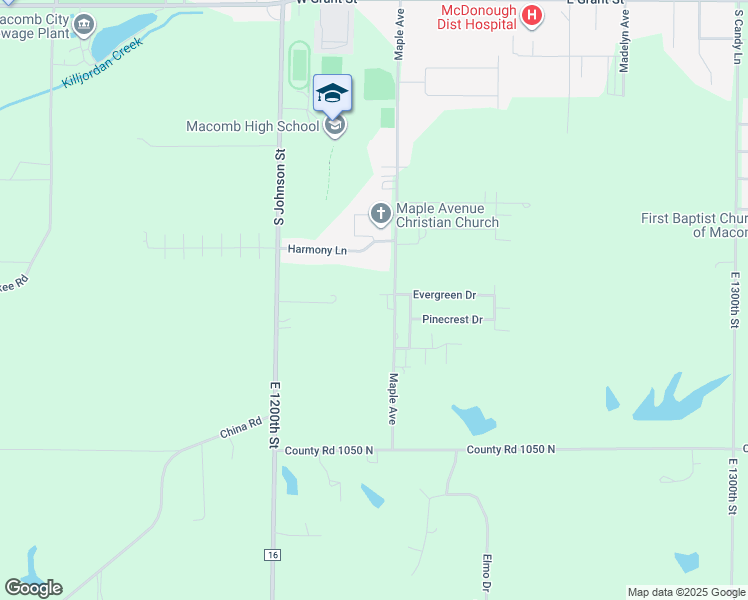 map of restaurants, bars, coffee shops, grocery stores, and more near 1934-1946 Maple Avenue in Macomb