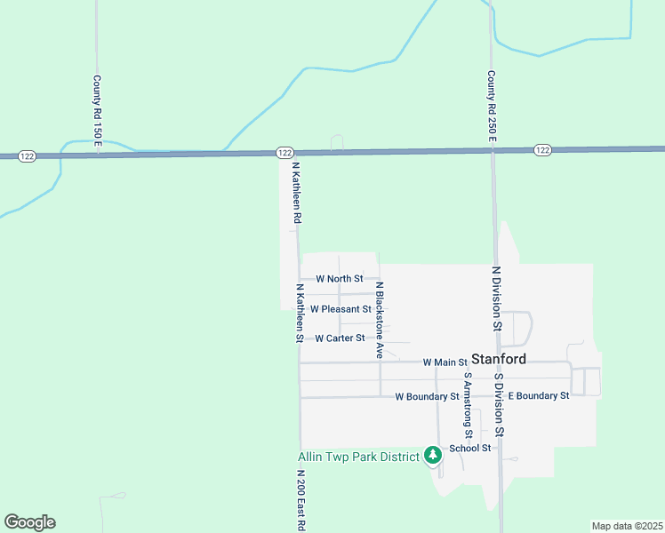 map of restaurants, bars, coffee shops, grocery stores, and more near 404 North Chestnut Street in Stanford