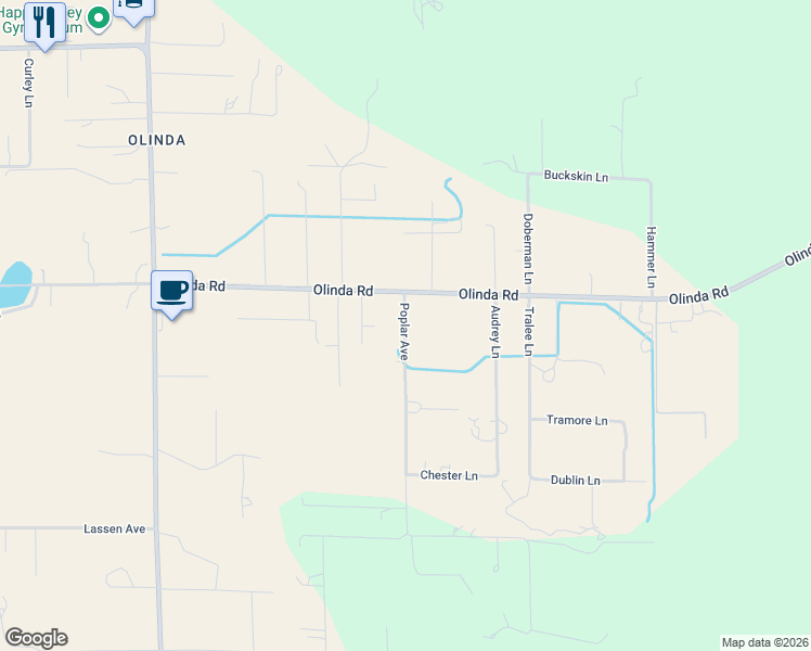 map of restaurants, bars, coffee shops, grocery stores, and more near 5209 Poplar Avenue in Anderson