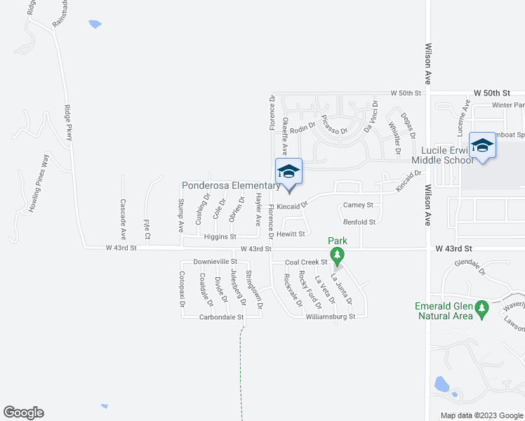 map of restaurants, bars, coffee shops, grocery stores, and more near 4496 Hayler Avenue in Loveland