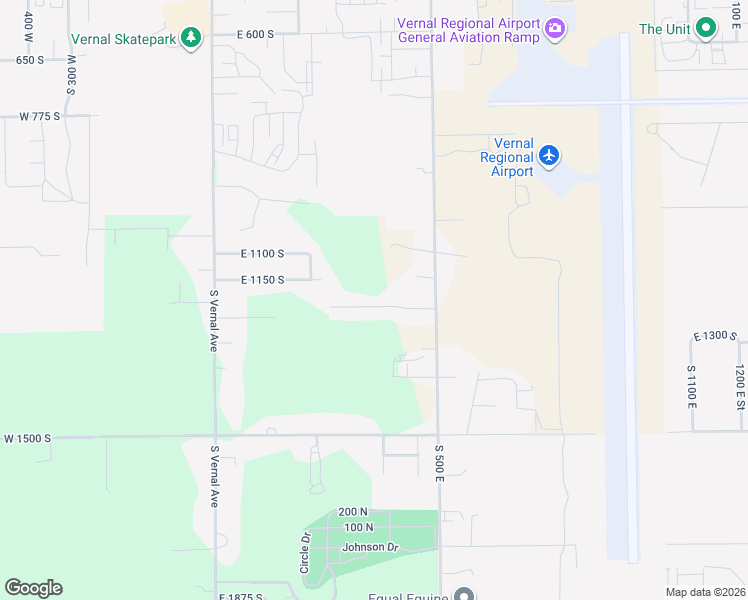 map of restaurants, bars, coffee shops, grocery stores, and more near 387 1220 South Street in Vernal