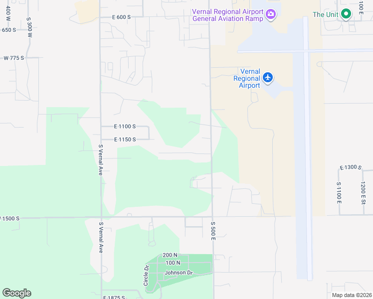 map of restaurants, bars, coffee shops, grocery stores, and more near 387 1220 South Street in Vernal