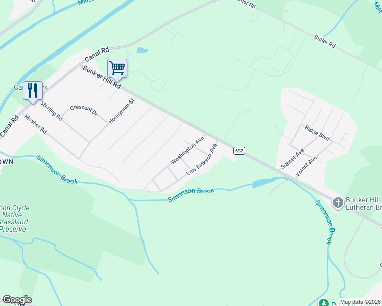 map of restaurants, bars, coffee shops, grocery stores, and more near 27 Washington Avenue in Princeton