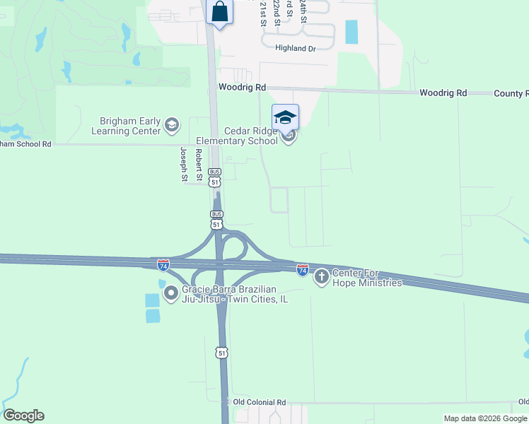 map of restaurants, bars, coffee shops, grocery stores, and more near 2915 Breezewood Boulevard in Bloomington