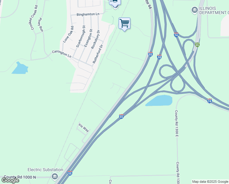 map of restaurants, bars, coffee shops, grocery stores, and more near 13 Megan Court in Bloomington