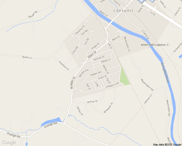 map of restaurants, bars, coffee shops, grocery stores, and more near 405 Degler Ave in Leesport