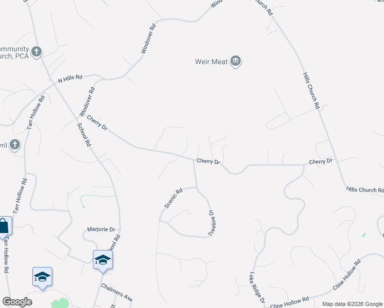 map of restaurants, bars, coffee shops, grocery stores, and more near 5090 Cherry Drive in Murrysville