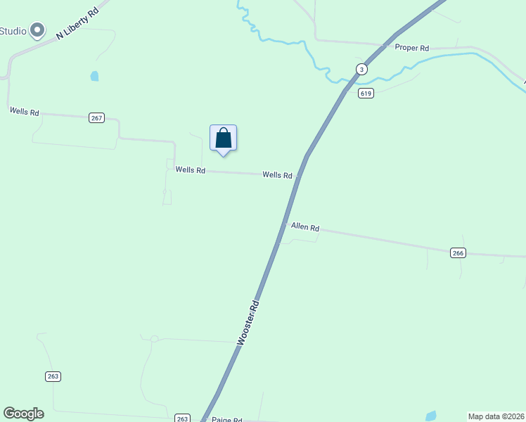 map of restaurants, bars, coffee shops, grocery stores, and more near 14027 Wooster Road in Mount Vernon