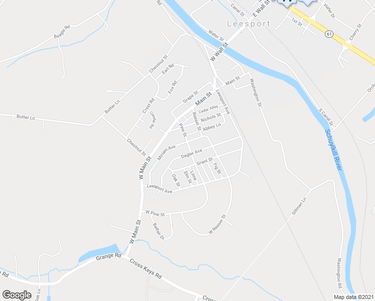 map of restaurants, bars, coffee shops, grocery stores, and more near 312 Pine Street in Leesport