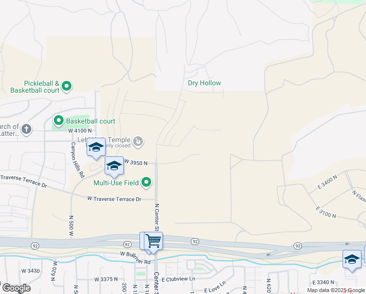map of restaurants, bars, coffee shops, grocery stores, and more near 4114 N Moray Place Drive in Highland