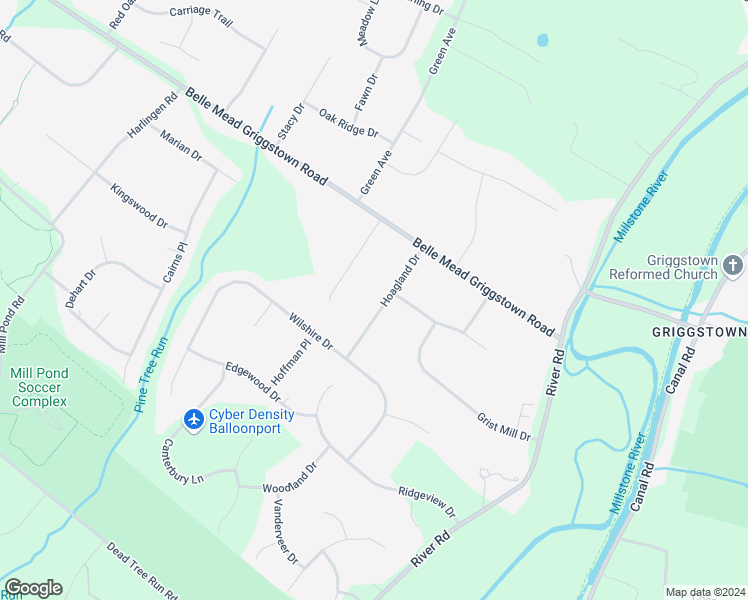 map of restaurants, bars, coffee shops, grocery stores, and more near 34 Hoagland Drive in Montgomery