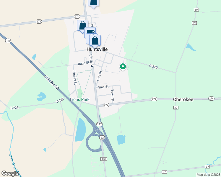 map of restaurants, bars, coffee shops, grocery stores, and more near 4740 Christine Drive in Huntsville