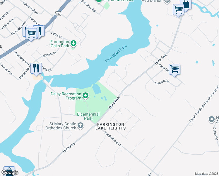 map of restaurants, bars, coffee shops, grocery stores, and more near 49 Louise Drive in Milltown