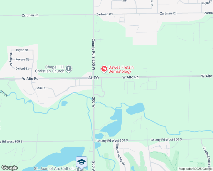 map of restaurants, bars, coffee shops, grocery stores, and more near 4104 Liberty Street in Kokomo