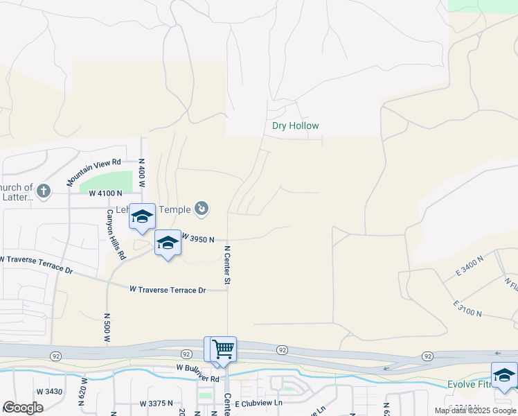 map of restaurants, bars, coffee shops, grocery stores, and more near 4137 Moray Place Drive in Lehi