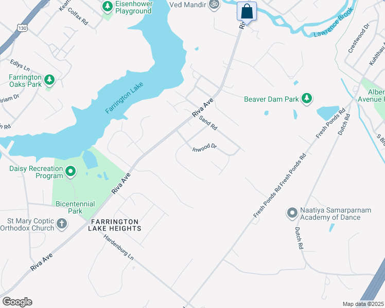 map of restaurants, bars, coffee shops, grocery stores, and more near 18 Inwood Drive in Milltown