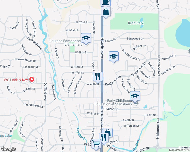 map of restaurants, bars, coffee shops, grocery stores, and more near 139 Juniper Place in Loveland
