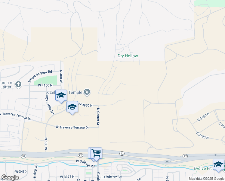 map of restaurants, bars, coffee shops, grocery stores, and more near 4149 Moray Place Drive in Highland