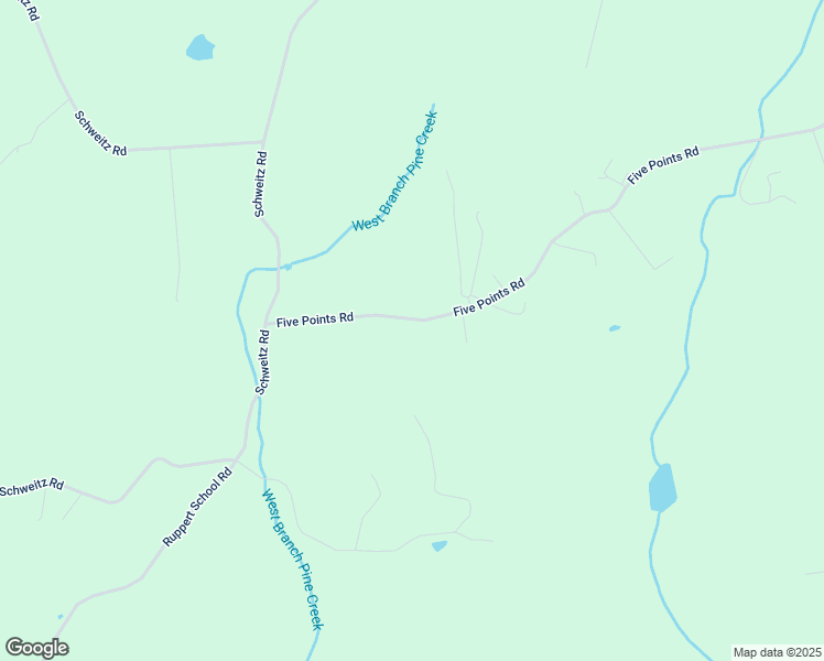 map of restaurants, bars, coffee shops, grocery stores, and more near 30 Five Points Road in Mertztown