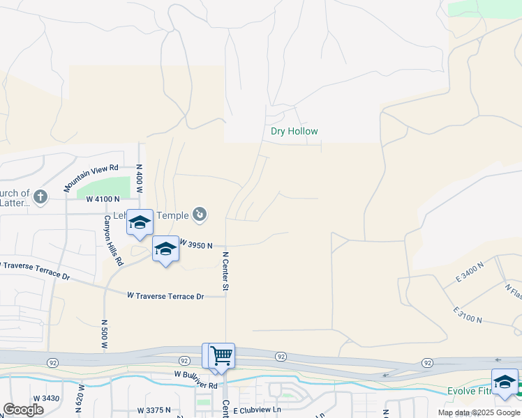 map of restaurants, bars, coffee shops, grocery stores, and more near 4161 Moray Place Drive in Lehi