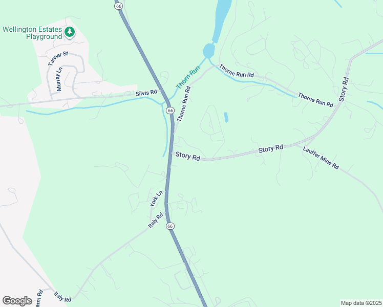map of restaurants, bars, coffee shops, grocery stores, and more near 119 Story Road in Export
