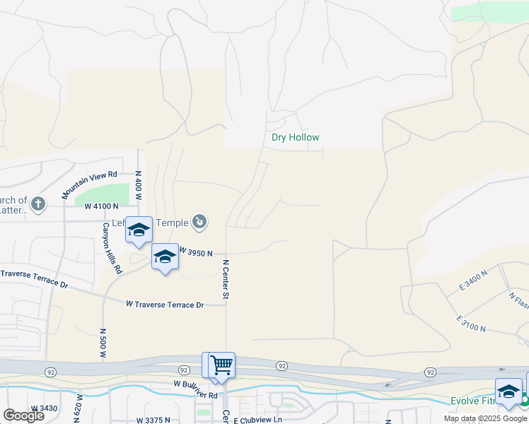 map of restaurants, bars, coffee shops, grocery stores, and more near 4185 Moray Place Drive in Highland