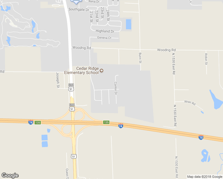 map of restaurants, bars, coffee shops, grocery stores, and more near 302 Springdale Avenue in Bloomington