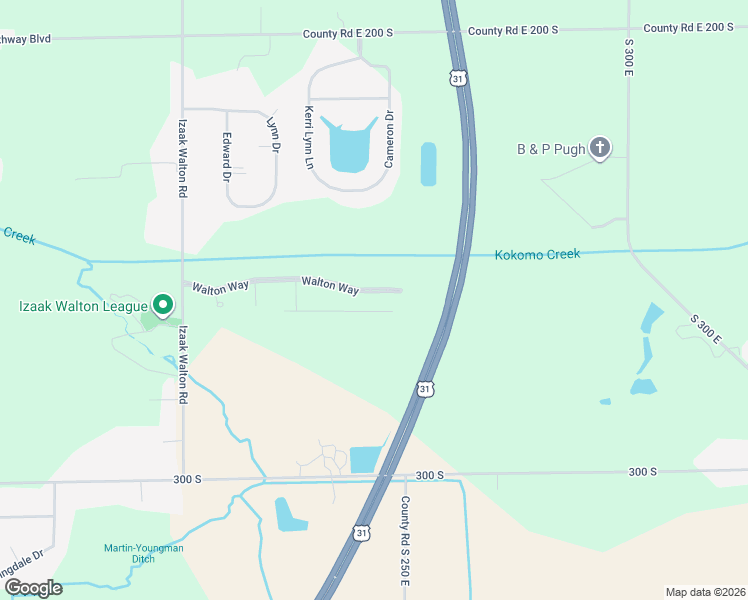 map of restaurants, bars, coffee shops, grocery stores, and more near 3558-3588 Walton Way in Kokomo