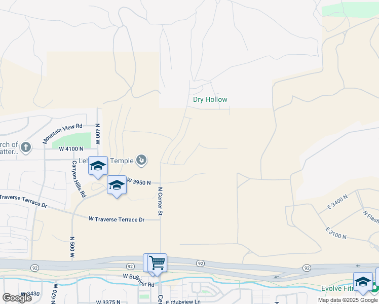 map of restaurants, bars, coffee shops, grocery stores, and more near 4197 Moray Place Drive in Highland